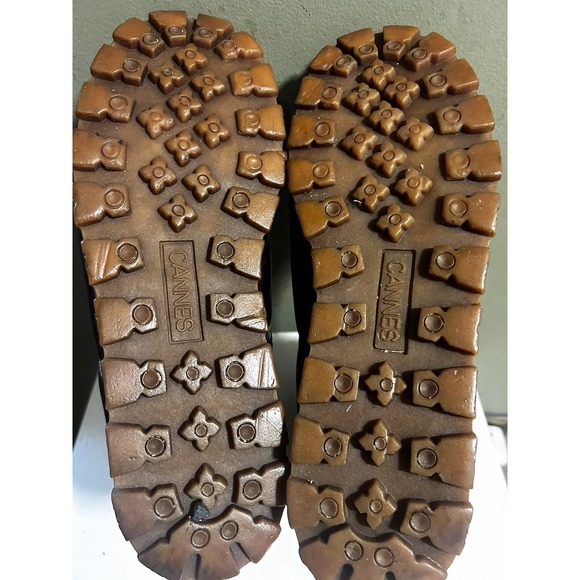 Vtg Allan Temple Burgundy Brown Italian Leather Hiking 8\